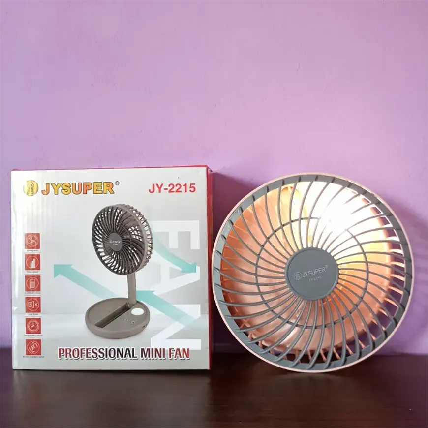 🤍💖 JY-2215 JYSUPER Professional Rechargeable Fan with LED Light 🤍💖