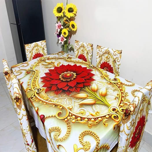 🤍💖 China Premium 3D Print Table Cloth Set 🤍💖