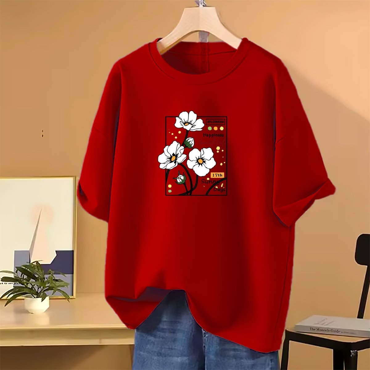 🤍💖 Lovely Drop shoulder T-shirt for Women 🤍💖 - STYLEX