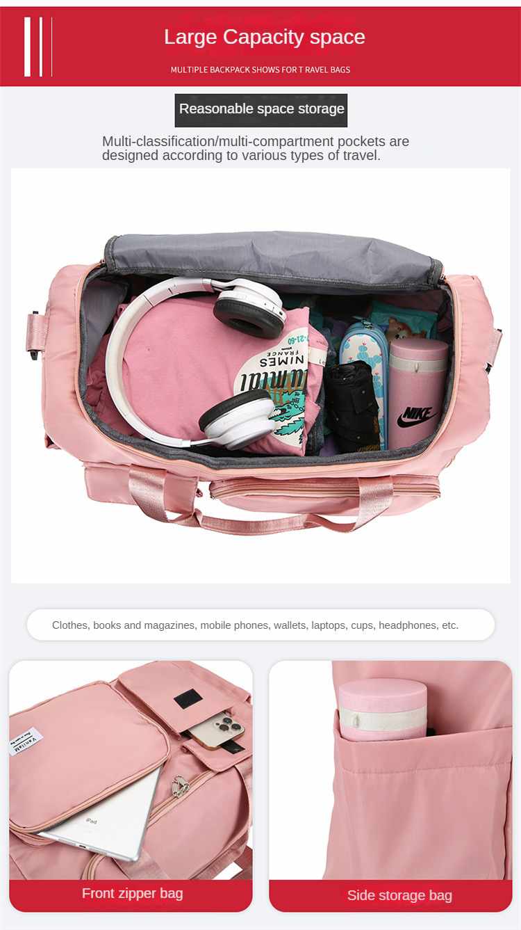 🤍💖 Fashionable Large Capacity Travel & Gym Bag 🤍💖