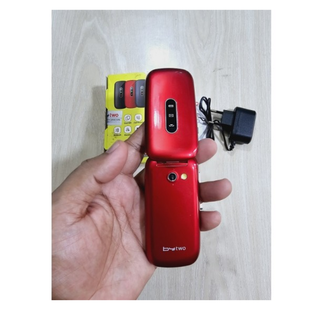 🤍💖 Bytwo 301 Folding Phone Dual Sim red  🤍💖