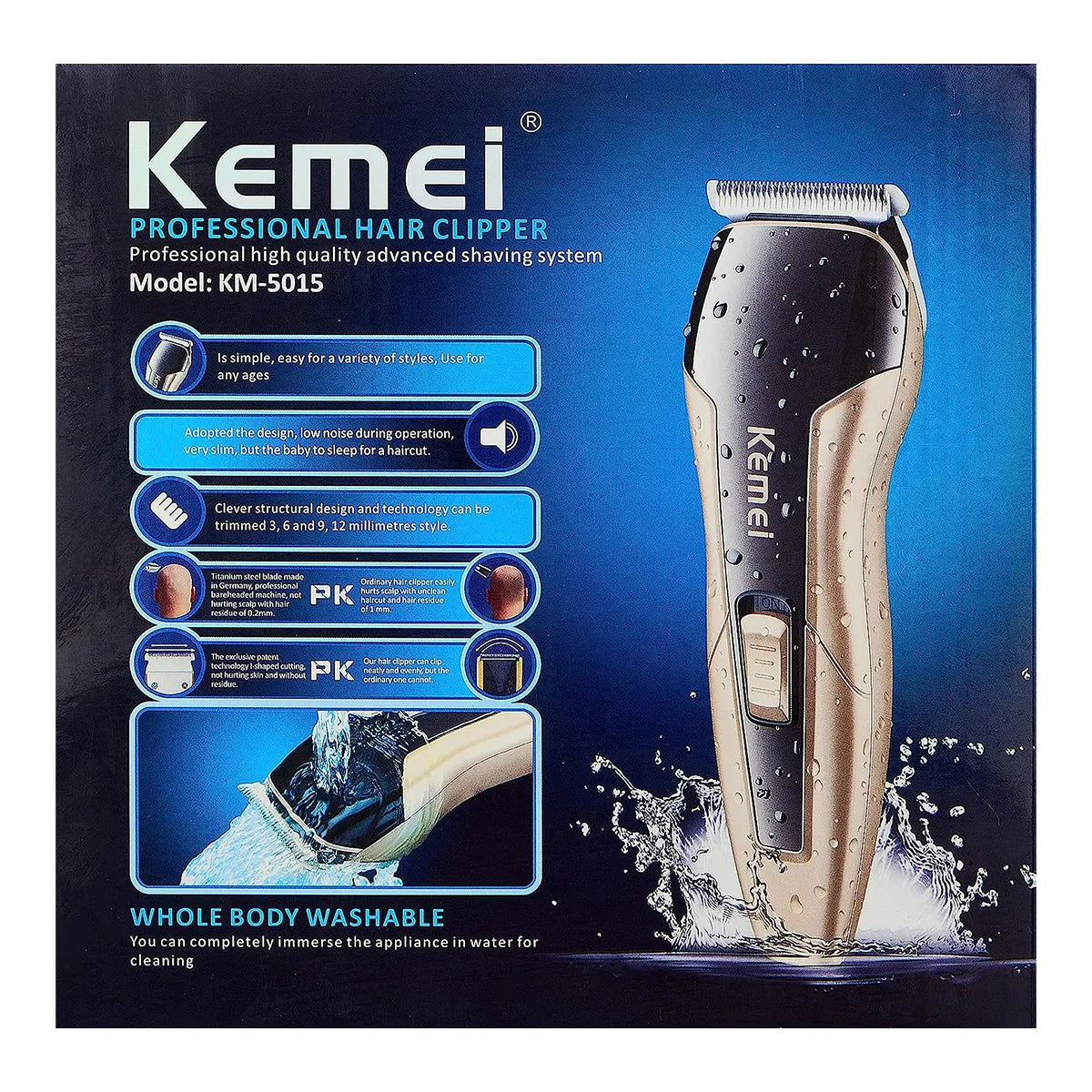 🤍💖Kemei KM-5015 Professional High Quality Washable Hair Clipper 🤍💖