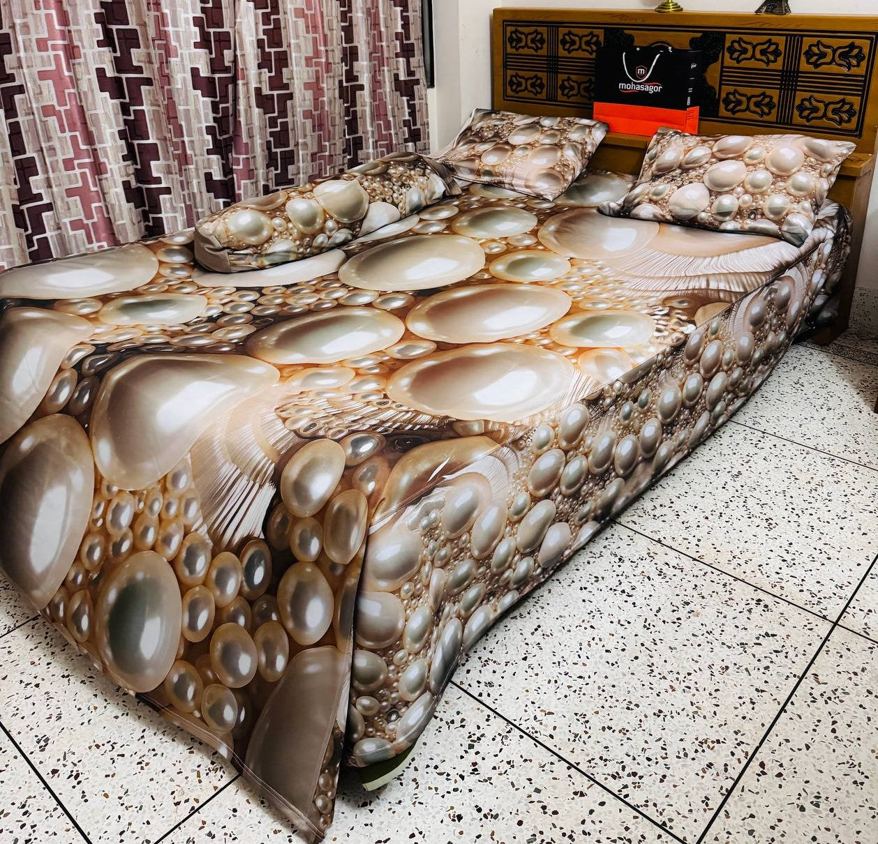 🤍💖 China Premium 3D Design Bed Sheet 🤍💖