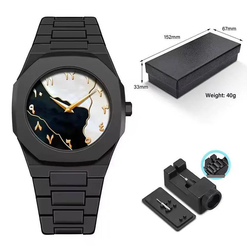 🤍💖 Aura watch 2025 New Arabic Aura Watch Black Modern Creative Design (Chain cutter + Box free) 🤍💖