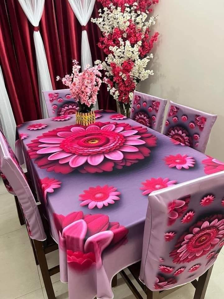 🤍💖 China Premium 3D Print Table Cloth Set 🤍💖