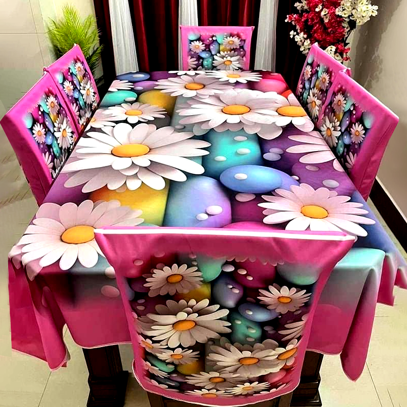 🤍💖 China Premium 3D Print Table Cloth Set 🤍💖