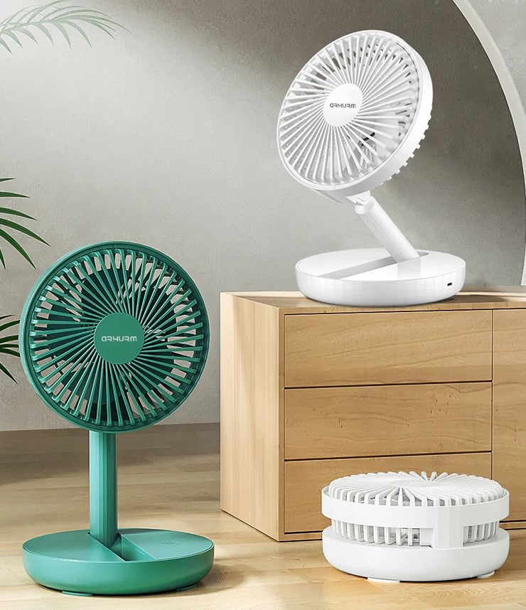 🤍💖 Rechargeable 5-inches Folding fan HCZ21 Green colour 🤍💖