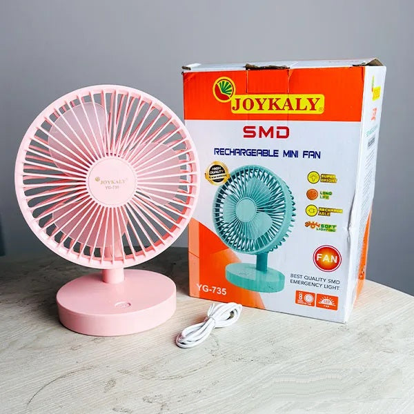 🤍💖 Joykaly YG-735 Rechargeable Multiple Modes Portable Desk / Table Fan 🤍💖