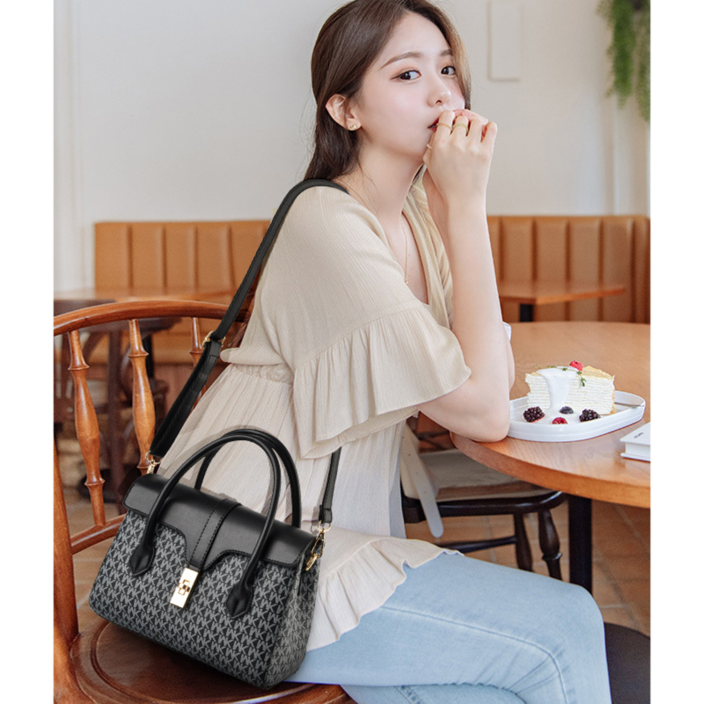 🤍💖 Newest High Quality MK Design American Bag Luxury Women's Handbags (Coffee) 🤍💖