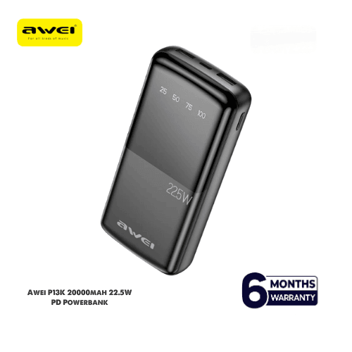 🤍💖 Awei P13K 22.5W PD Powerbank 20000mAh Fast Charging 🤍💖