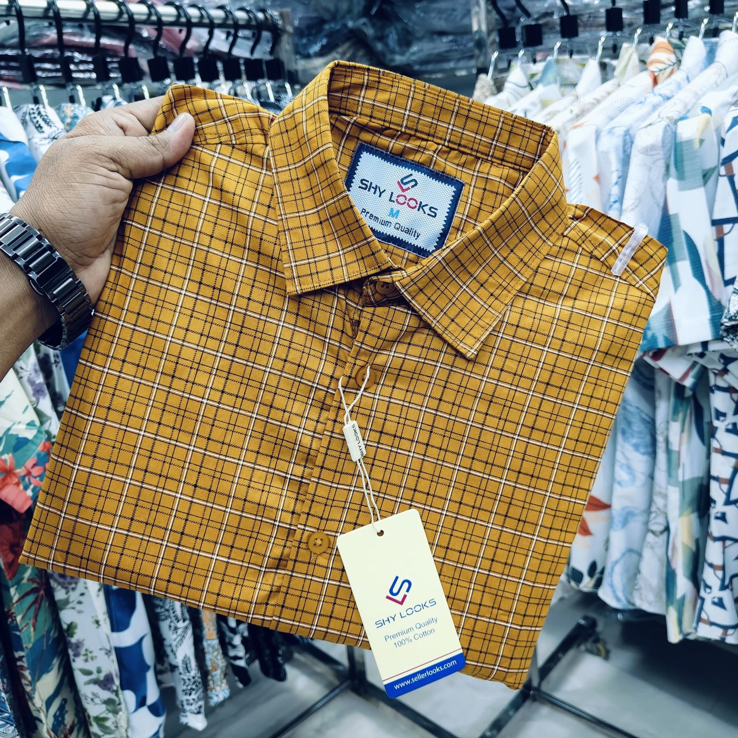 🤍💖 Pure Cotton full Sleeve Check Shirt for Men's 🤍💖