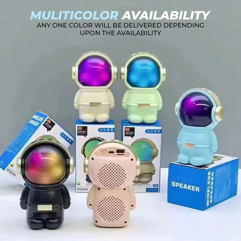 🤍💖 Wrader X808 Wireless Stereo Woofer Bass Cute Gift Astronaut Loud Portable Creative Active Bass Rgb Light Bluetooth Speaker 🤍💖)