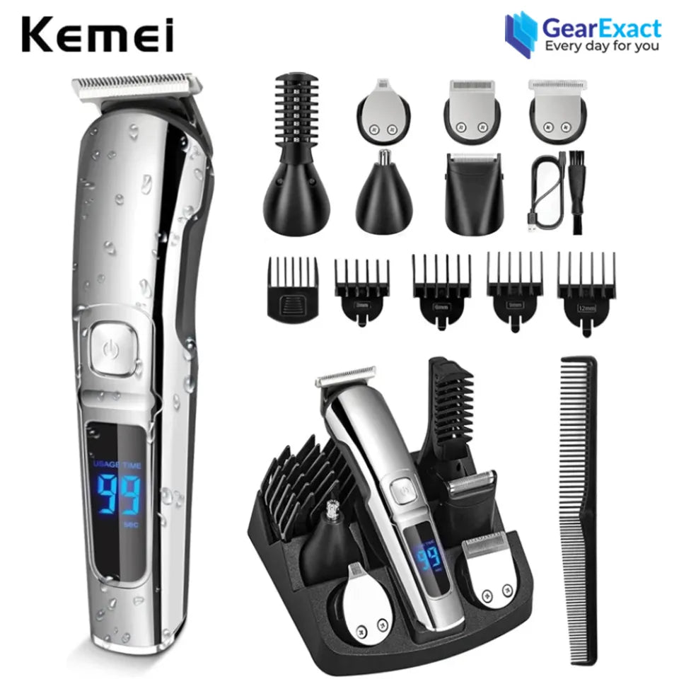 🤍💖 Kemei KM-8508 Multi-grooming kit 11-in-1 Beard, Hair, Body, and Face for Men 🤍💖