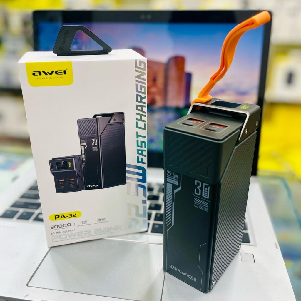 🤍💖 Awei PA-32 30000mAh 22.5W Fast Charging Power Bank 🤍💖