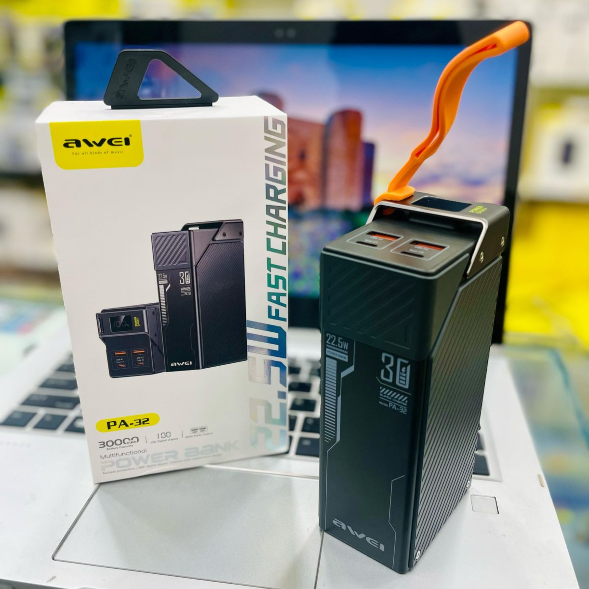 🤍💖 Awei PA-32 30000mAh 22.5W Fast Charging Power Bank 🤍💖