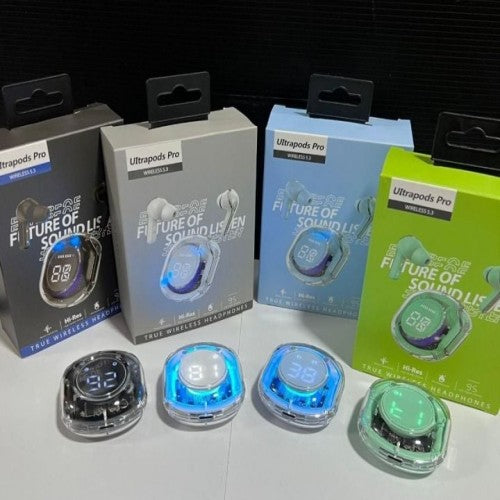 Ultrapods Pro True Wireless Earbuds with Display Transparent Design
