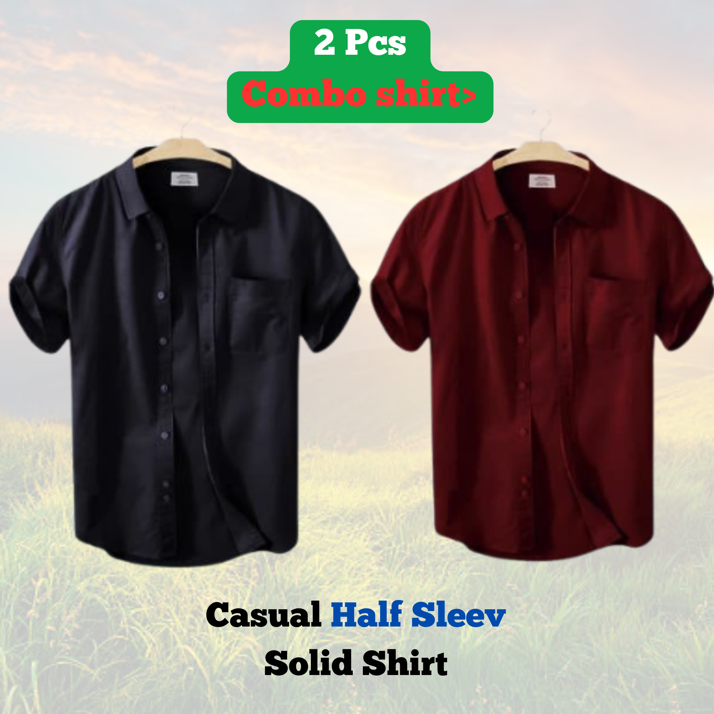 🤍💖 Pure Cotton Half Sleeve Print Shirt for Men's 🤍💖
