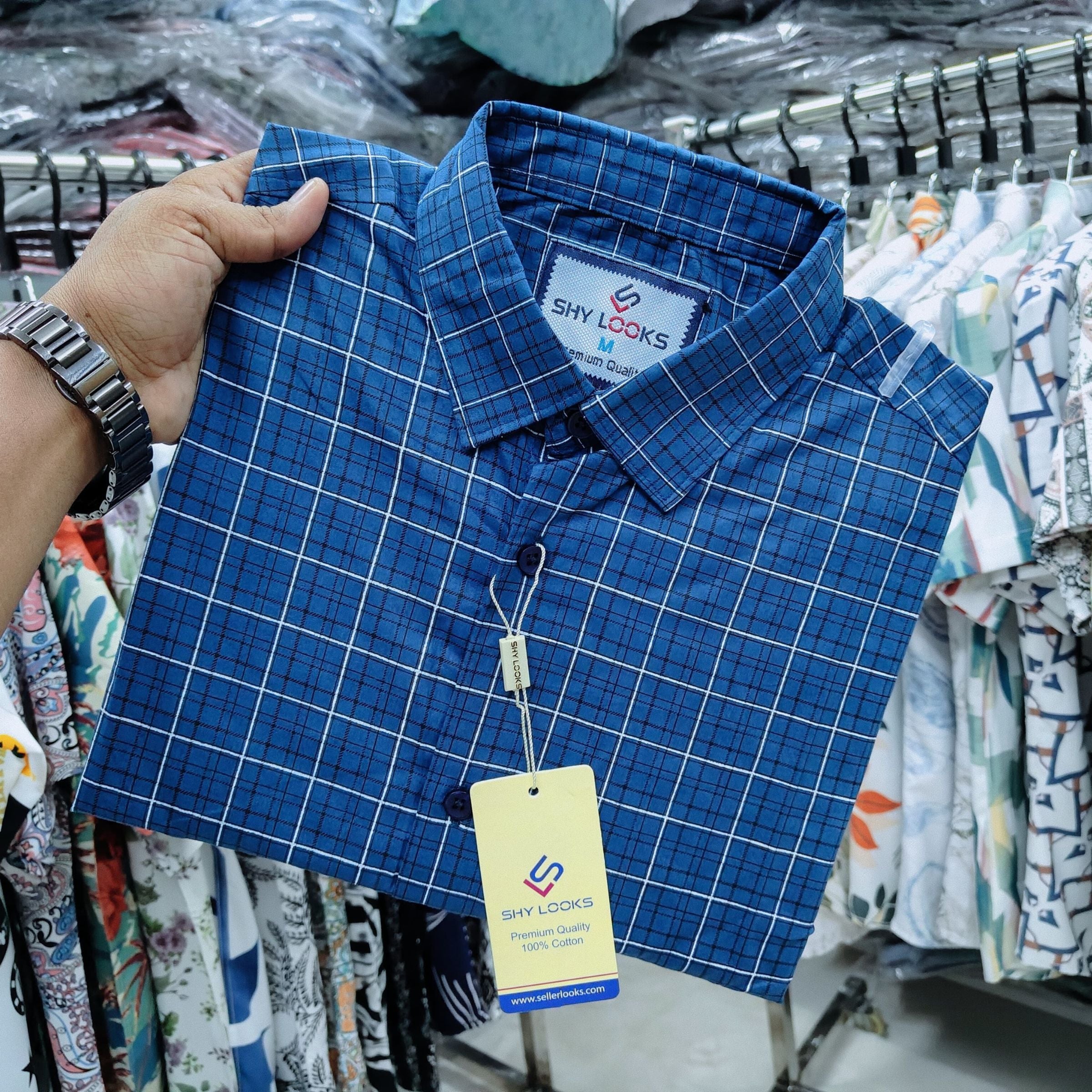 🤍💖 Pure Cotton full Sleeve Check Shirt for Men's 🤍💖