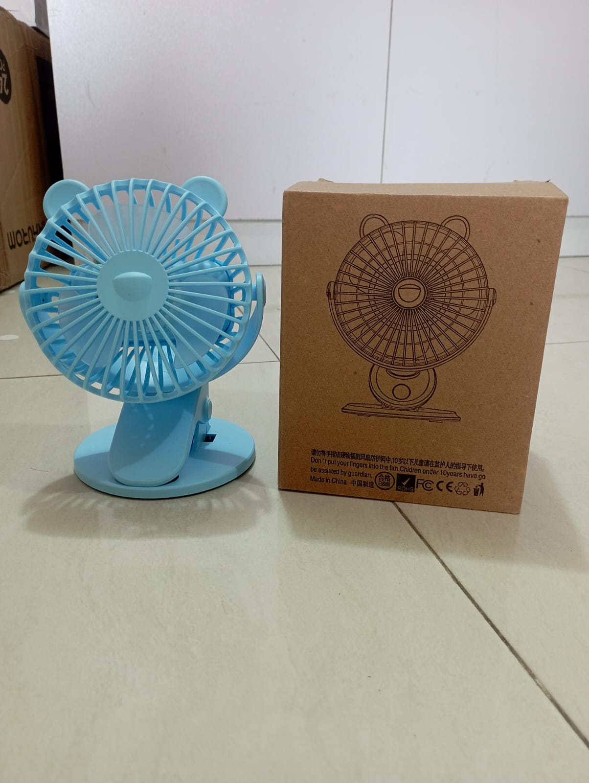 🤍💖 USB Table Fan Mini Wind Power Handheld Clip Fan Desktop Convenient Portable Student Cute Small Cooling Ventilador 360 Rotation 🤍💖