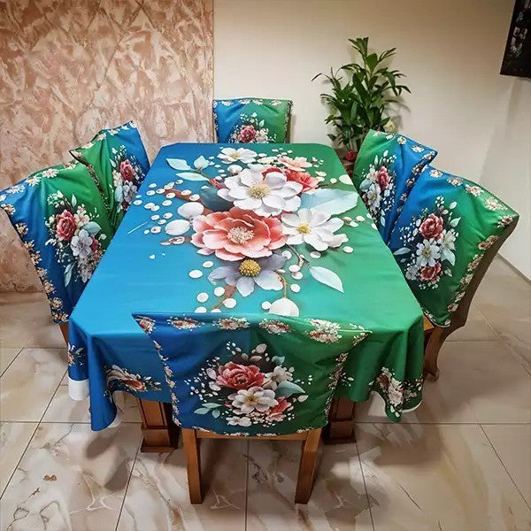 🤍💖 China Premium 3D Print Table Cloth Set 🤍💖