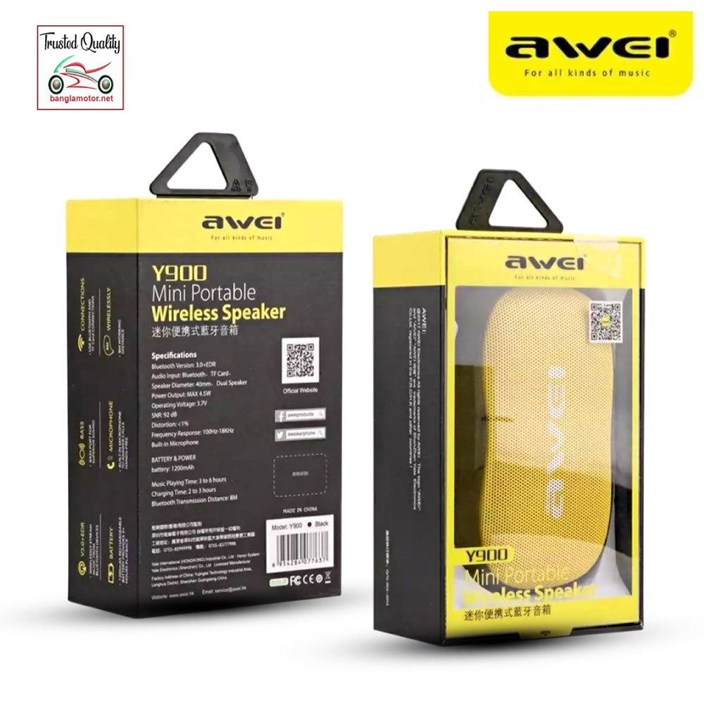 🤍💖 Awei Y900 Mini Wireless Speaker 4.5W (6 Months Warranty) 🤍💖