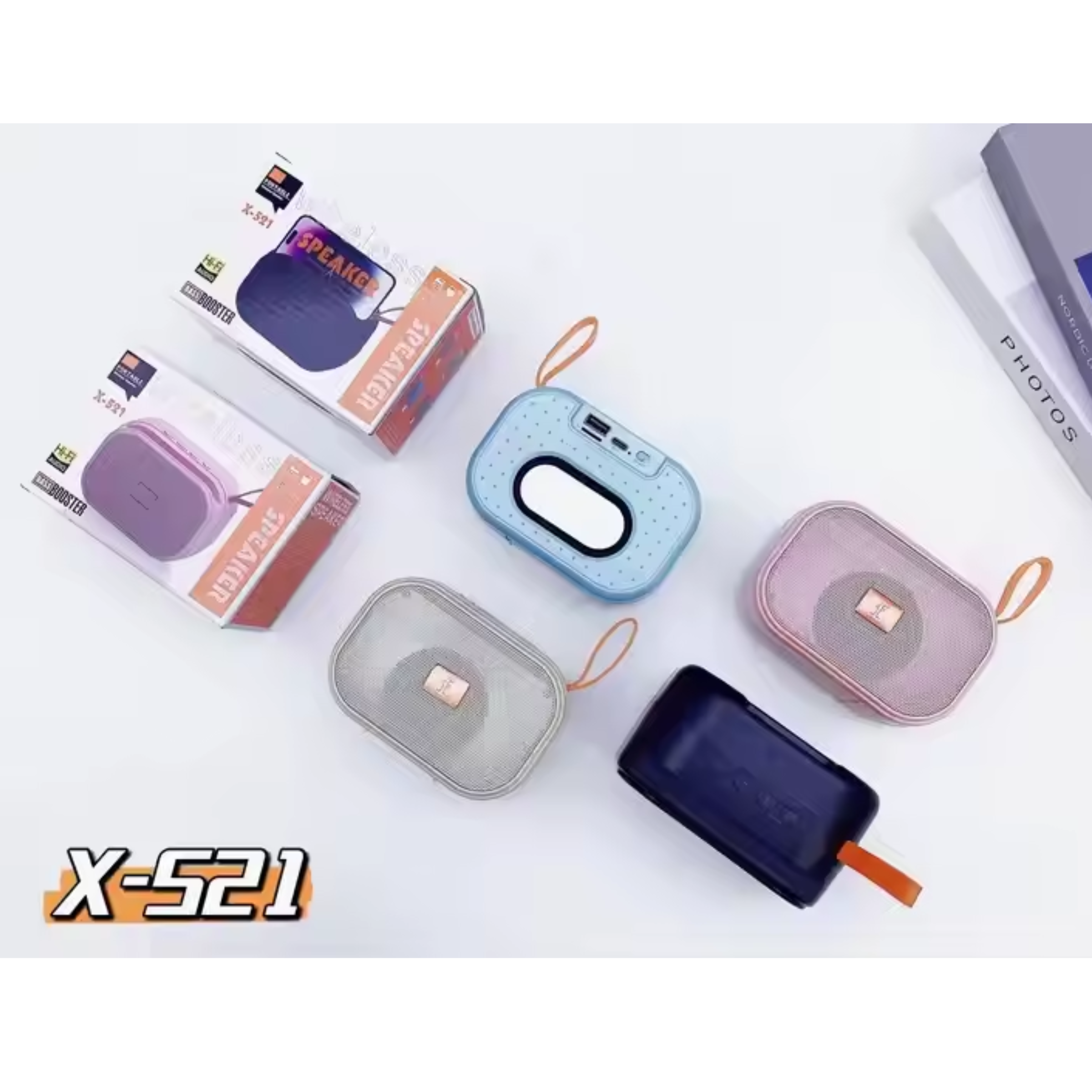 🤍💖 X-521 Bluetooth, USB, SD Card & FM Radio Supported Hi-Fi Audio Extra Bass Speaker 🤍💖
