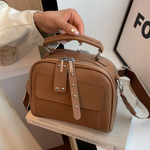 🤍💖 High end ladies' handbag multi-layer large capacity commuting bag (Brown) 🤍💖