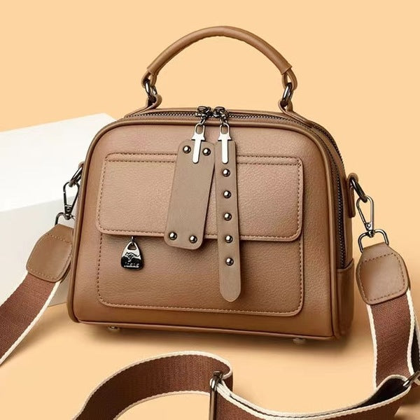 🤍💖 High end ladies' handbag multi-layer large capacity commuting bag (Brown) 🤍💖