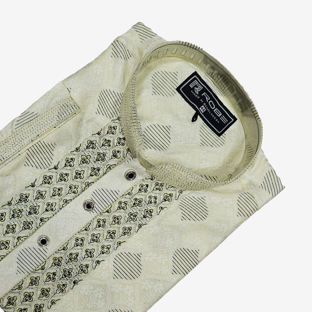 🤍💖Indian Cotton Gorgeous Karchupi Panjabi 🤍💖