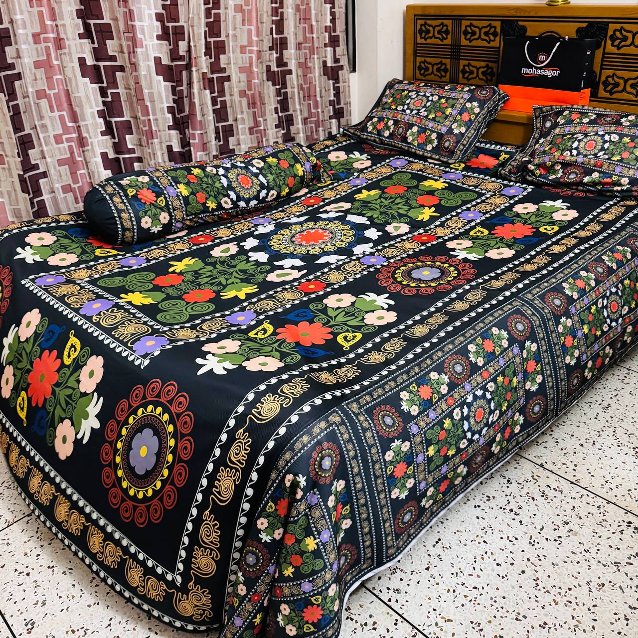 🤍💖 China Premium 3D Design Bed Sheet 🤍💖