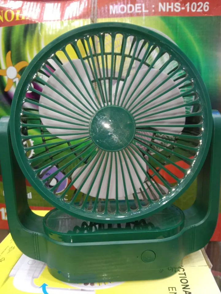 🤍💖 High Quality Rechargeble & Portable Desk Fan EN 1300 (green) 🤍💖