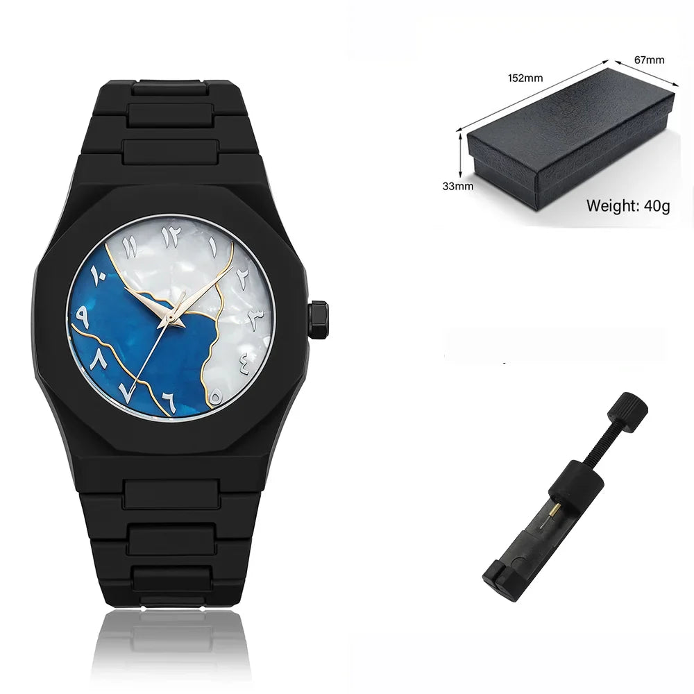🤍💖 Aura watch 2025 New Arabic Aura Watch Black Modern Creative Design 🤍💖