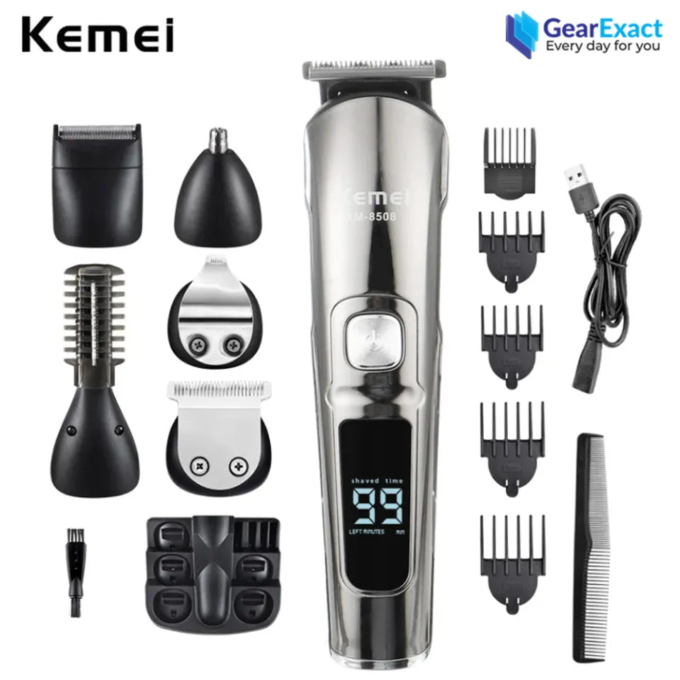 🤍💖 Kemei KM-8508 Multi-grooming kit 11-in-1 Beard, Hair, Body, and Face for Men 🤍💖