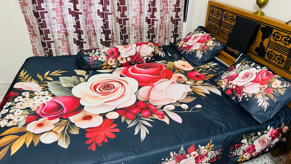 🤍💖 China Premium 3D Design Bed Sheet 🤍💖