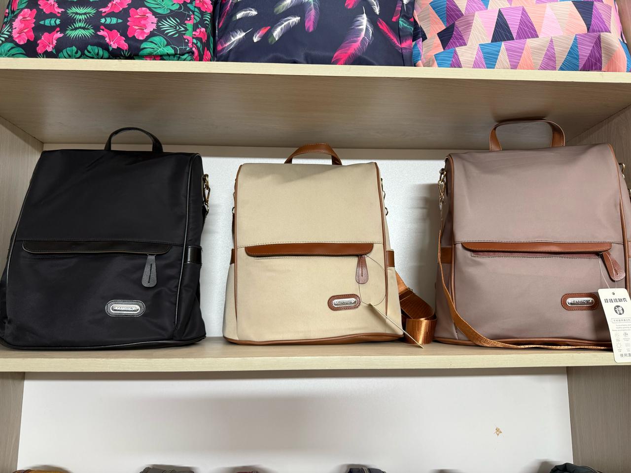 🤍💖 New Design Women Backpack Nylon Waterproof Anti-Theft Travel Backpack (Coffee) 🤍💖