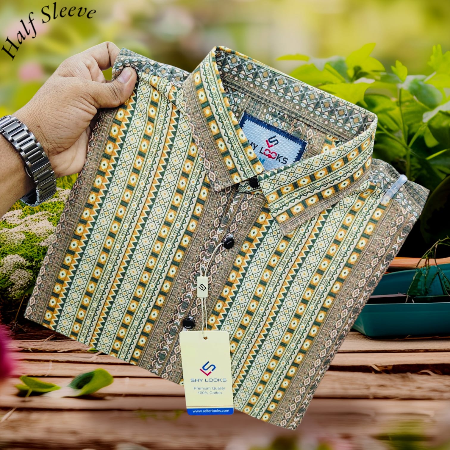 🤍💖 Premium Pop-Corn Half Sleeve Shirt For Men's 🤍💖