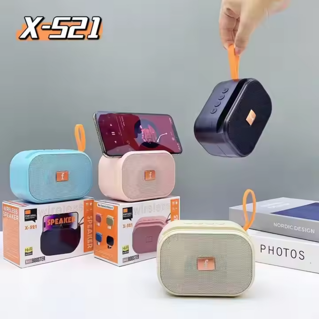 🤍💖 X-521 Bluetooth, USB, SD Card & FM Radio Supported Hi-Fi Audio Extra Bass Speaker 🤍💖