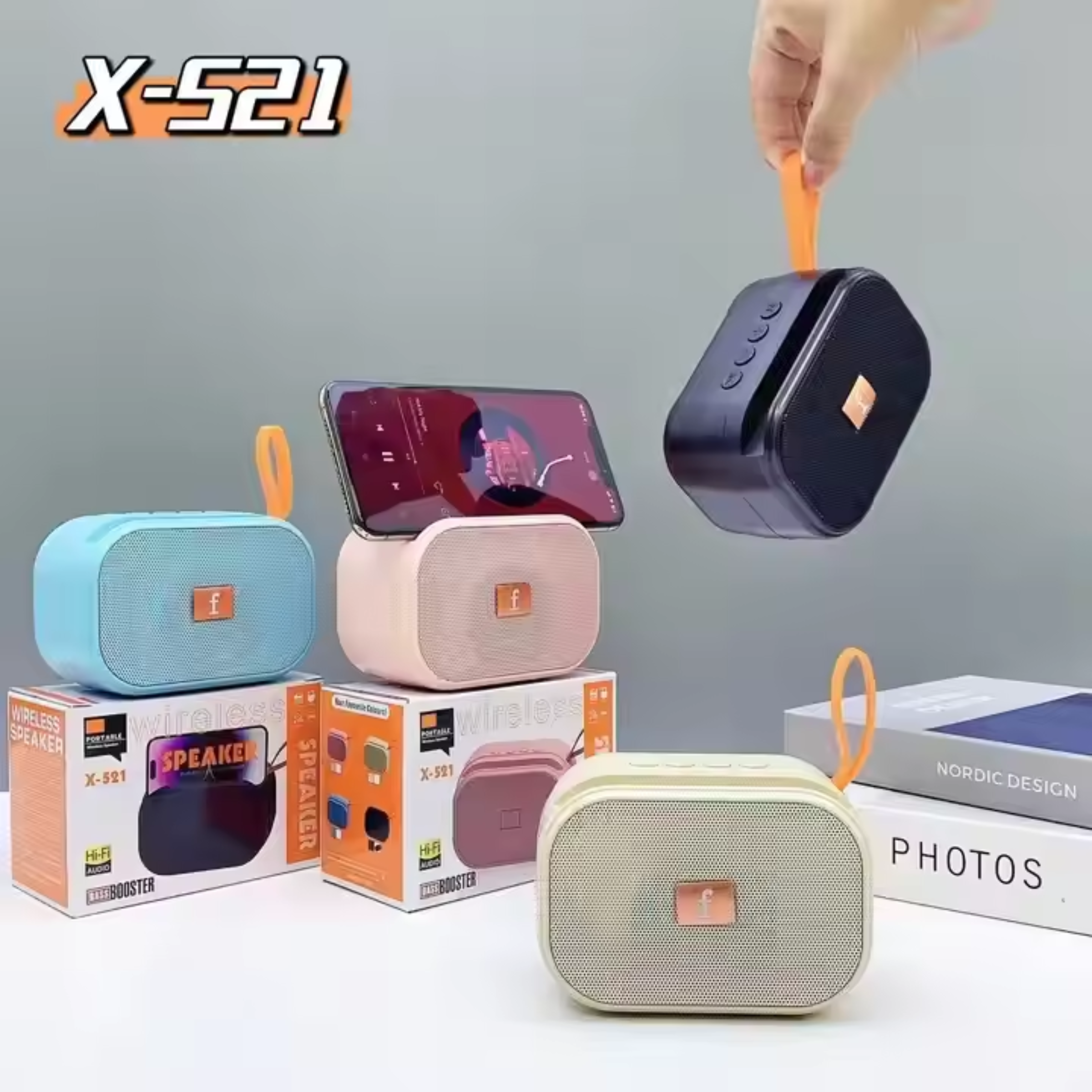 🤍💖 X-521 Bluetooth, USB, SD Card & FM Radio Supported Hi-Fi Audio Extra Bass Speaker 🤍💖
