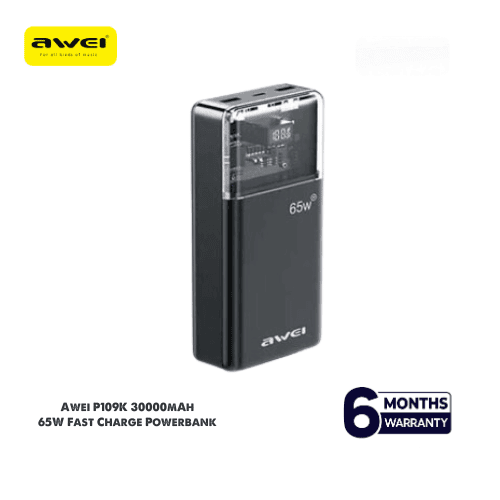 🤍💖 Awei P109K 30000mAh Type C PD65W Fast Charge Powerbank 🤍💖
