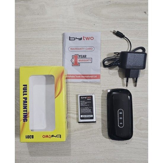 🤍💖 Bytwo 301 Folding Phone Dual Sim (Black ) 🤍💖