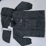 100% Water proof High quality Rain Coat With Pant. (Happylon) Black - Image 6