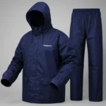 100% Water proof High quality Rain Coat With Pant. (Happylon) Blue - Image 2