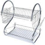 2 Layer Dish Drainer Rack Stainless Steel - Image 2