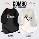 2  Pcs Combo Lovely Drop shoulder T-shirt for Women