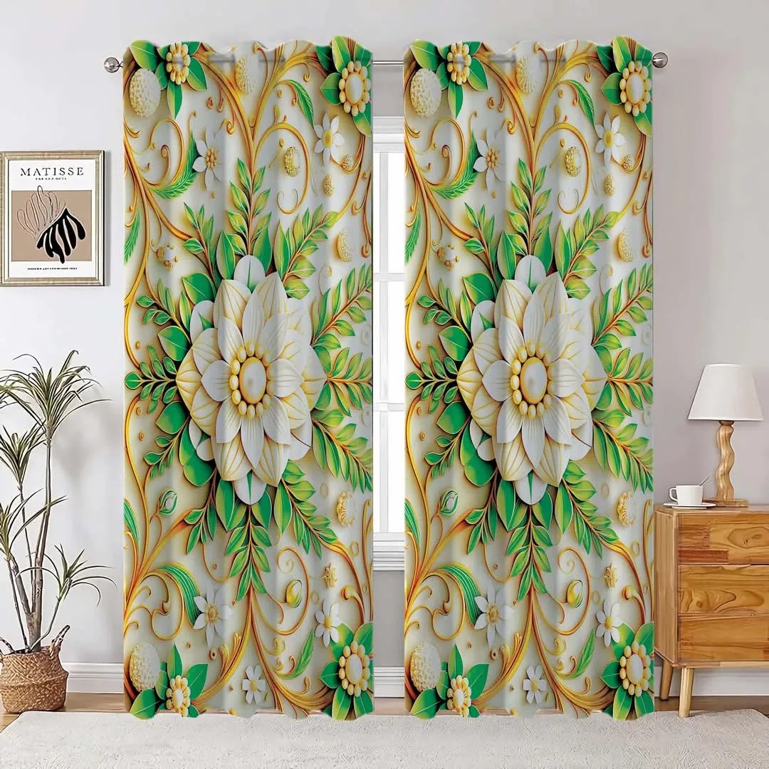 2-Piece-3D-Print-Premium-curtain-8 2 Piece 3D Print Premium curtain - Image 1