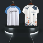 2 piece Combo Half Sleeve Mesh T-shirt For Men - Image 4