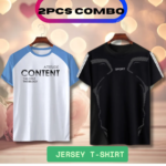 2 pieceCombo Half Sleeve Mesh T-shirt For Men