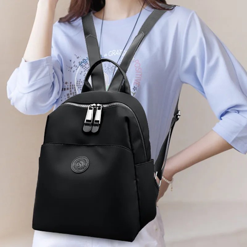 2025-New-Hot-Womens-Backpacks-Designer-High-Quality-Soft-Nylon-Simple-Fashion-BagBlack-1 2025 New Hot Women's Backpacks Designer High Quality Soft Nylon Simple Fashion Bag(Black) - Image 1