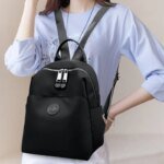 2025 New Hot Women's Backpacks Designer High Quality Soft Nylon Simple Fashion Bag(Black) - Image 2