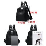 2025 New Hot Women's Backpacks Designer High Quality Soft Nylon Simple Fashion Bag(Black) - Image 3